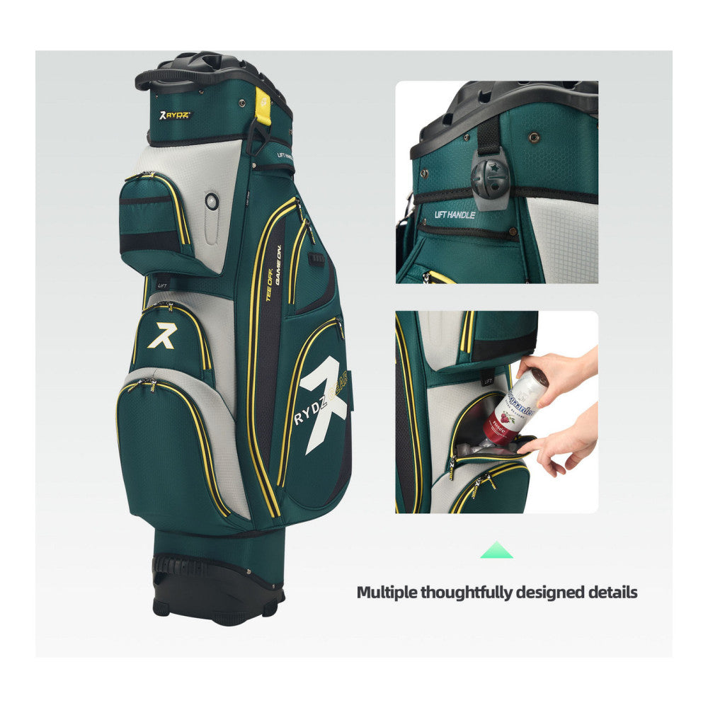 Speedy B. Q14 Cart Bag Green/Silver/Gold