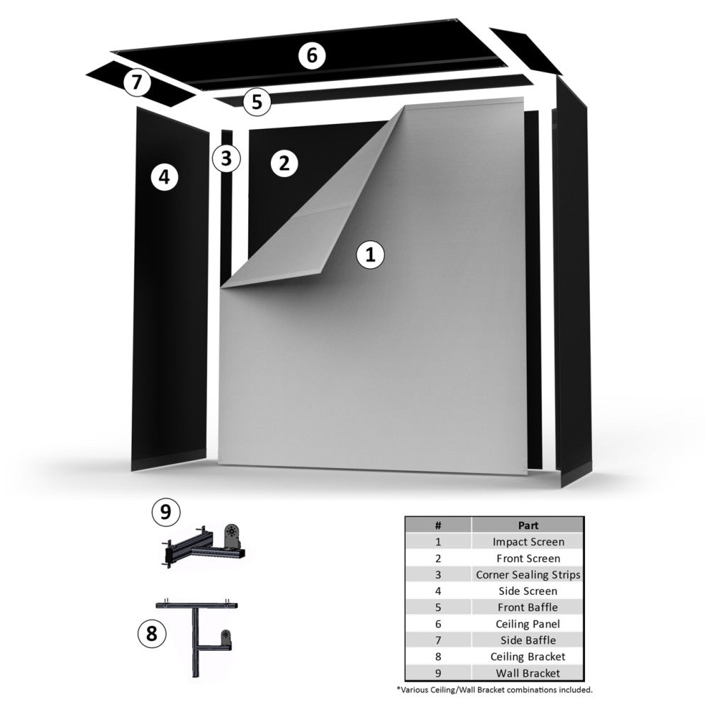 Vanish 11 einfahrbares Golfsimulator-Studio 3,12 x 2,6 x 1,5 m Fernbedienung