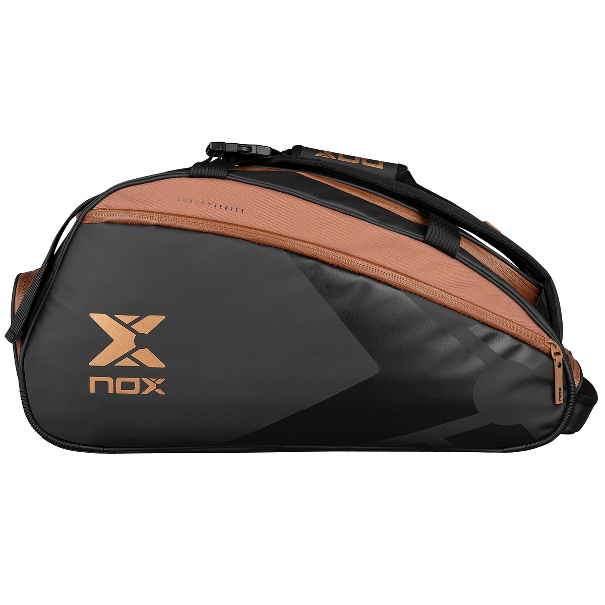 Luxury Open Padel Racket Bag Black/Brown