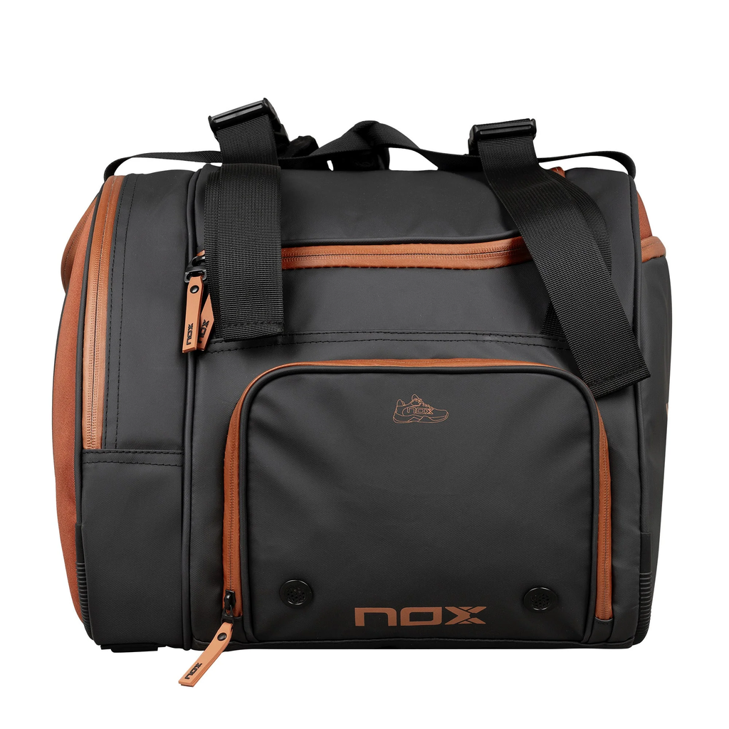 Luxury Open Padel Racket Bag Black/Brown