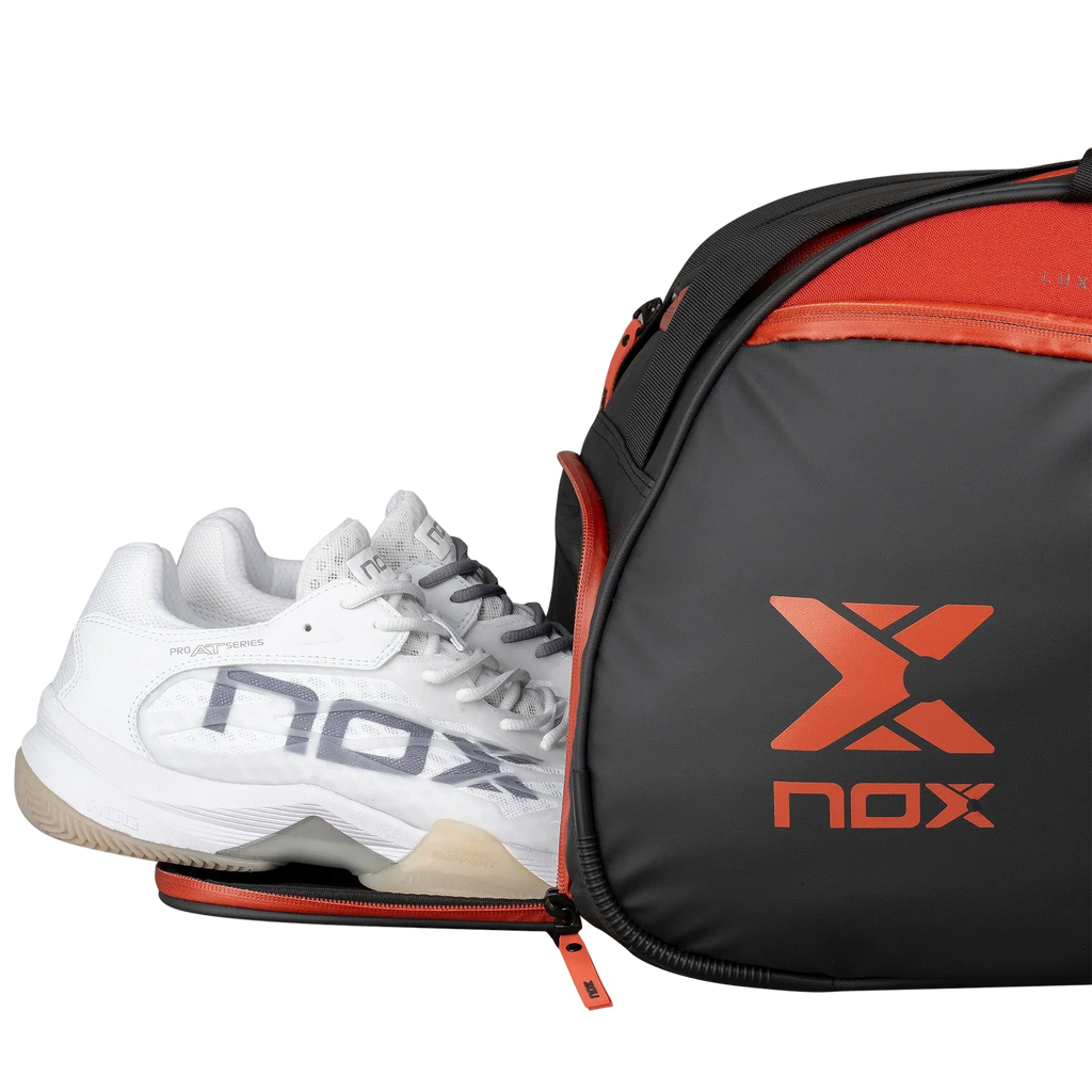Luxury Open Padel Racket Bag Black/Red