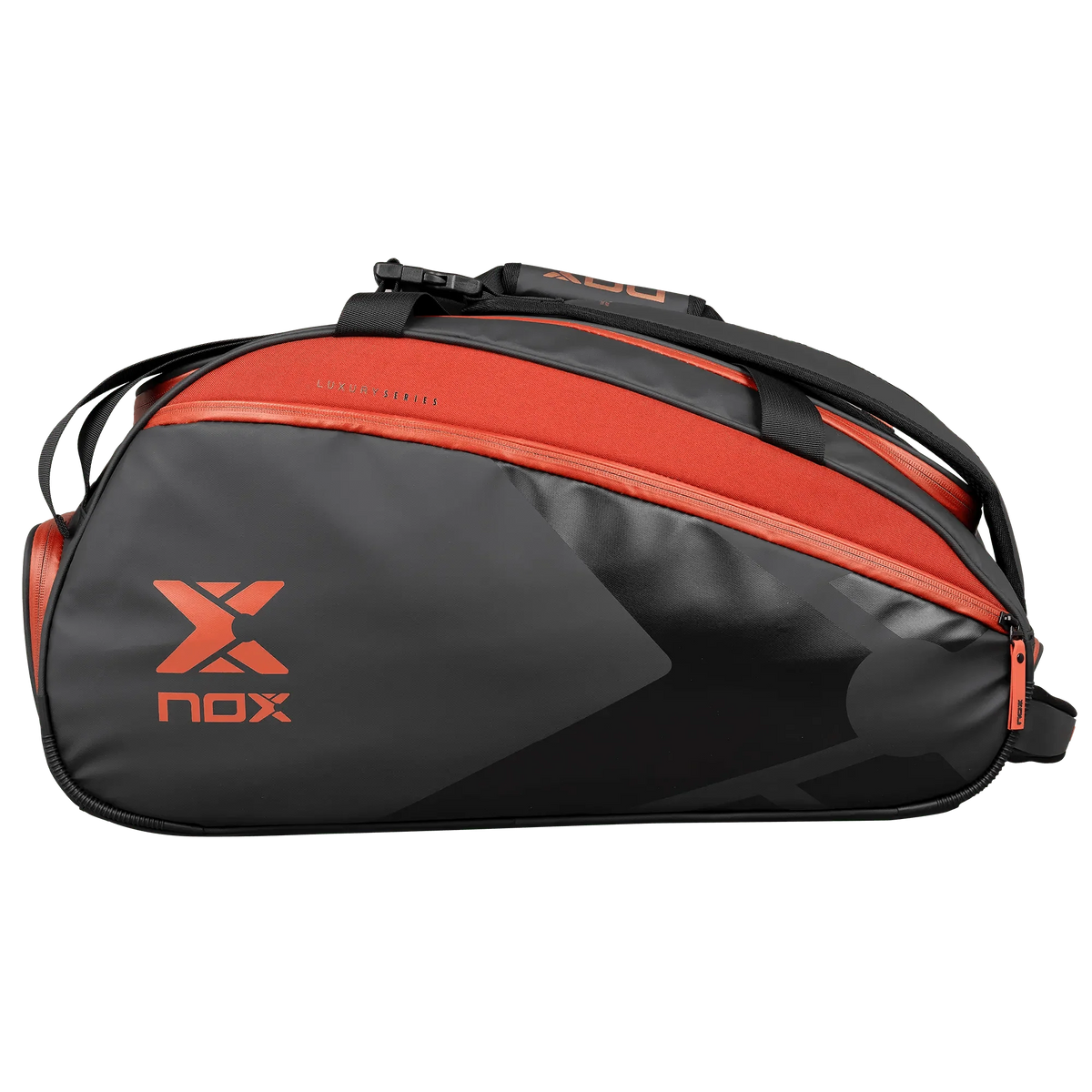 Luxury Open Padel Racket Bag Black/Red