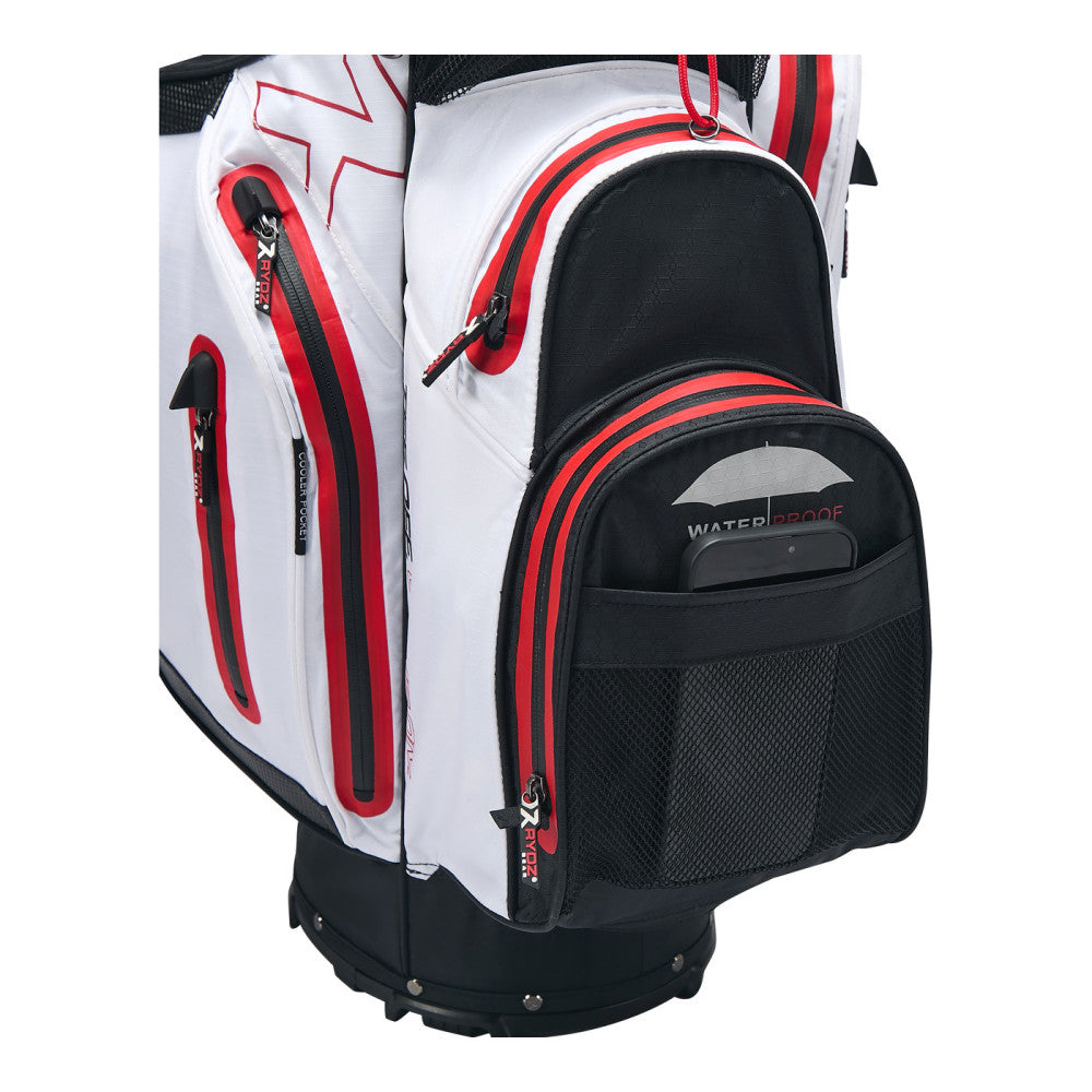 Clipsb 14 Way Waterproof Stand Bag Black/White/Red
