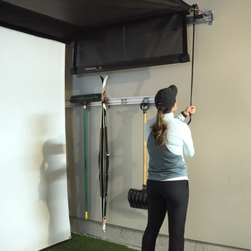 Vanish 11 einfahrbares Golfsimulator-Studio 3,12 x 2,6 x 1,5 m Handkurbel