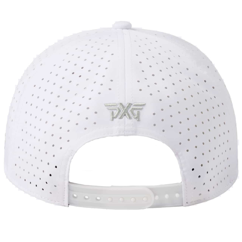 Dog Tag Structured Low Crown Snapback Cap Weiss/Grün