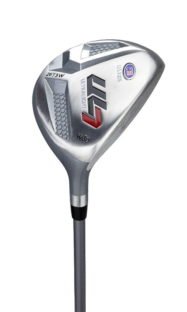 Kinder Golfset UL7 Set 39" (100–107 cm) 3 Schläger Rot, Produktbild 2, transparenter Hintergrund