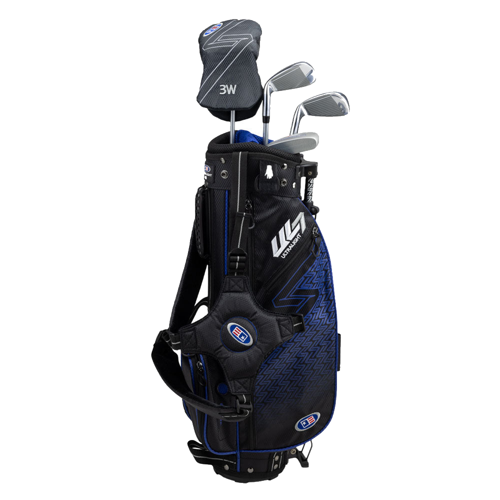 Kinder Golfset UL7 Set 45" (115–122 cm) 4 Schläger Blau, Produktbild 1, transparenter Hintergrund