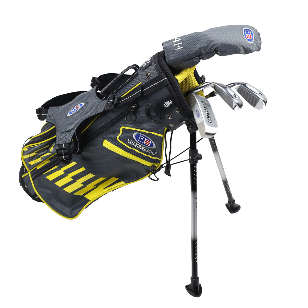 Kinder Golfset Ultralight Set 42" (107–115 cm) 4 Schläger Gelb, Produktbild 1, transparenter Hintergrund