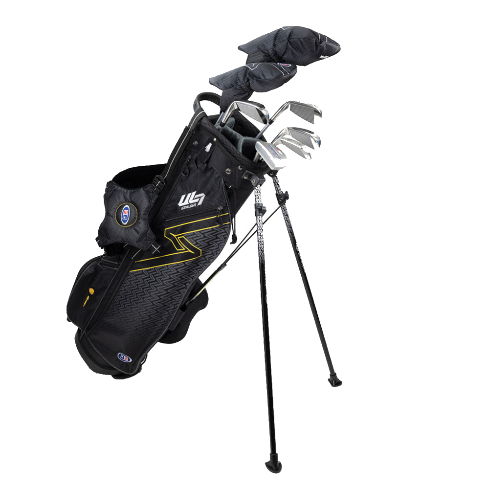 Kinder Golfset UL7 Set 63" (160–168 cm) 5 Schläger Gold, Produktbild 1, transparenter Hintergrund