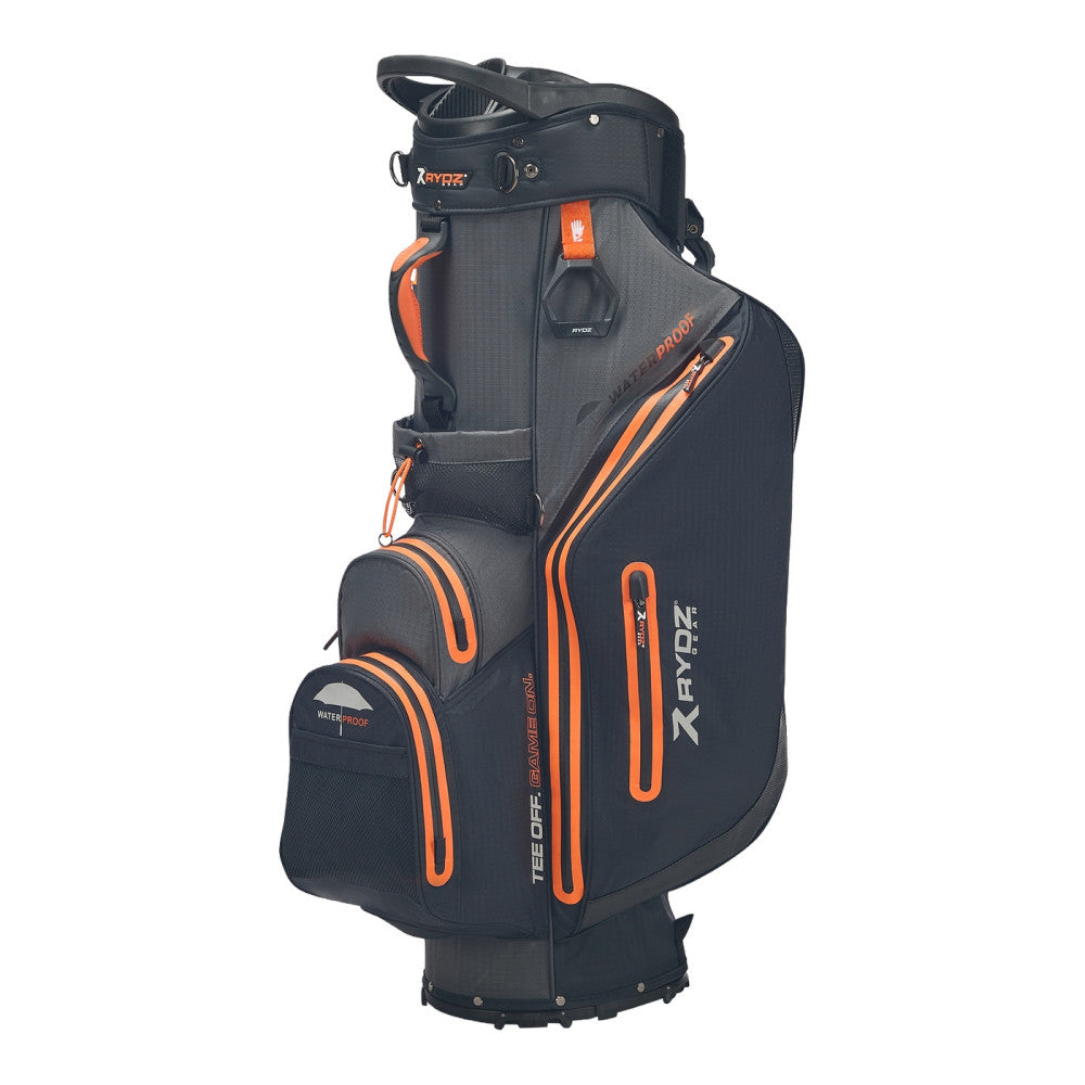 Clipsb 14 Way Waterproof Stand Bag Black/Charcoal/Orange