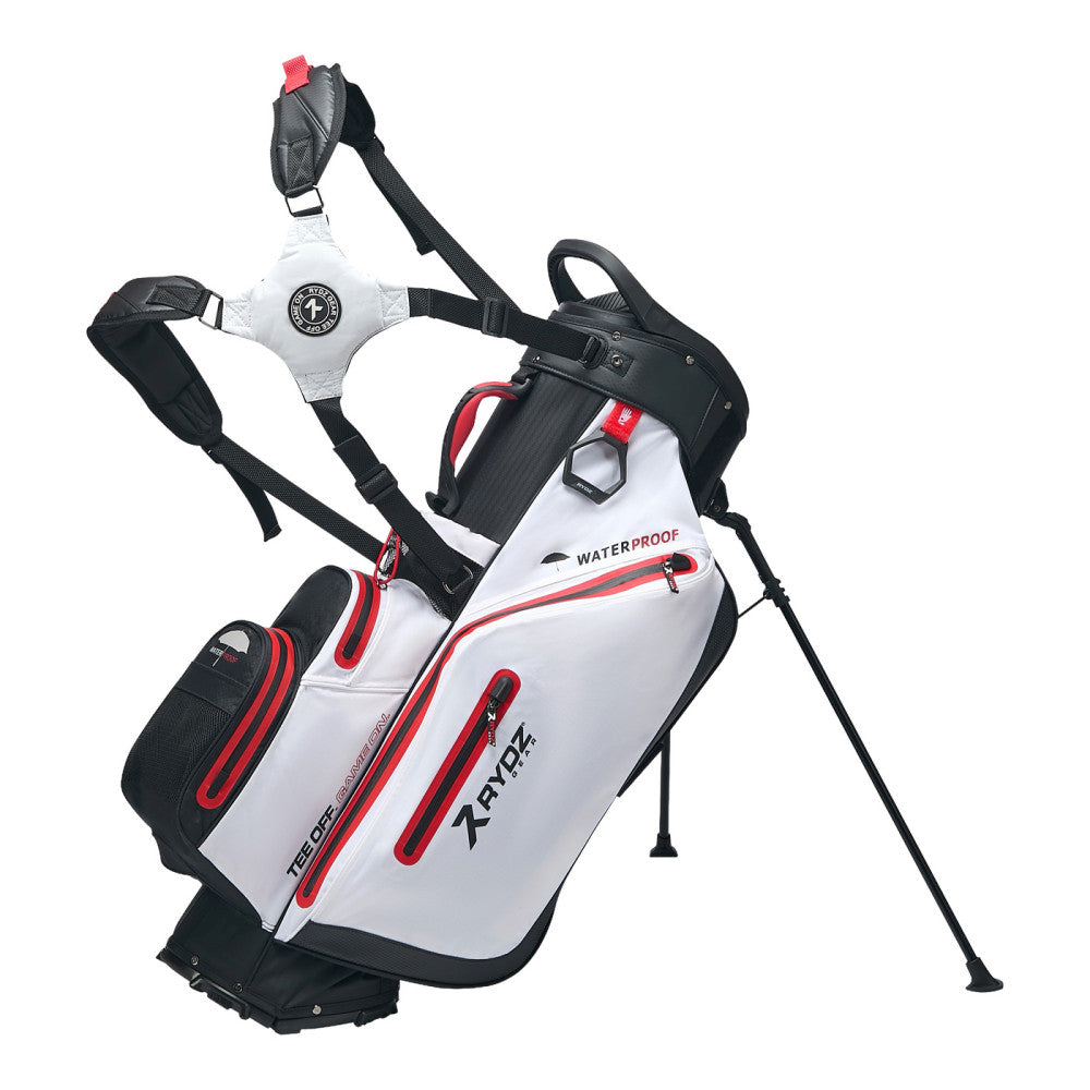 Clipsb 14 Way Waterproof Stand Bag Black/White/Red