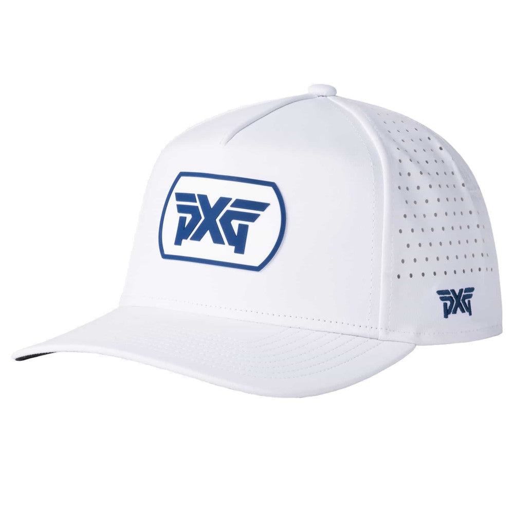 Men's Dog Tag Snapback Cap White/Navy