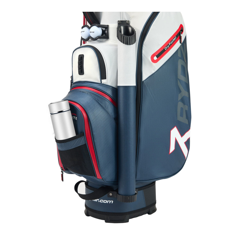 Lucky Nine Water-Resistant Cart Bag Charcoal/Silver/Pink