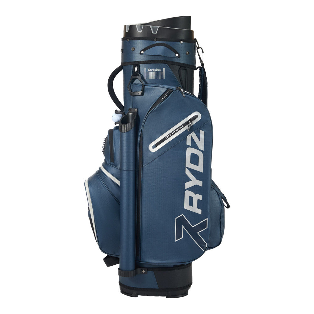 Lucky Nine Water-Resistant Cart Bag Navy/Silver