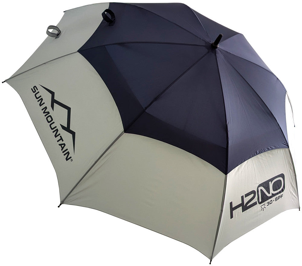 H2NO Golfschirm Automatik UPF 30 Navy/Grau