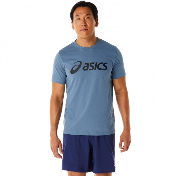 ASICS Big Logo T-Shirt blau Herren