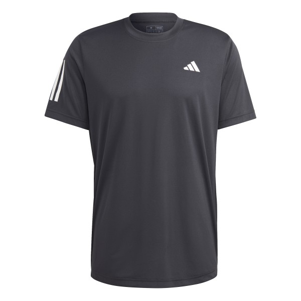Club 3-Streifen Tennis T-Shirt schwarz