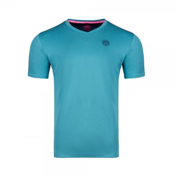 Evin Tech Round-Neck T-Shirt - aqua / dunkelblau